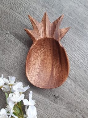 Handcrafted Pineapple Teak Wooden Bowl